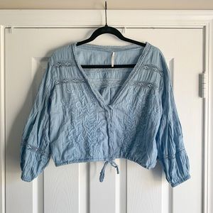 Like new Free People Crop Blouse